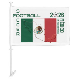 Custom Football Soccer MEXICO Car Flag