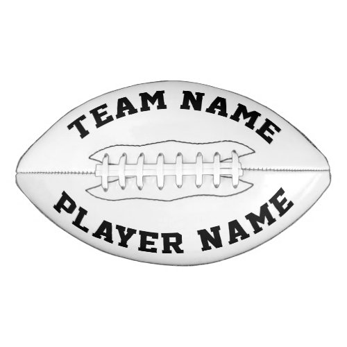 Custom Football Team and Player Name Personalized