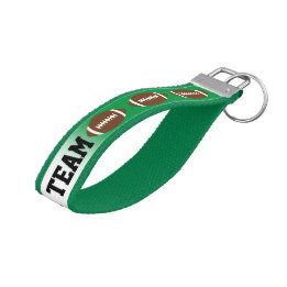Custom Football Team Name & Color Sports Coach Wrist Keychain