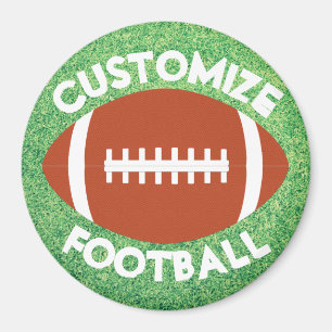 Custom Football Team Name or Text Coach or Player Magnet