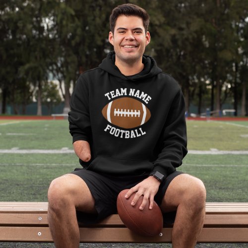Custom Football Team Name or Text Personalized Hoodie