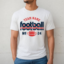 Custom Football Team Red White and Blue Men's Tri-Blend Shirt