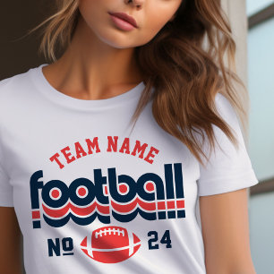Custom Football Team Red White and Blue Women's Tri-Blend Shirt