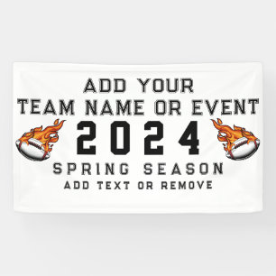 Custom Football Team School Name Logo and Mascot Banner