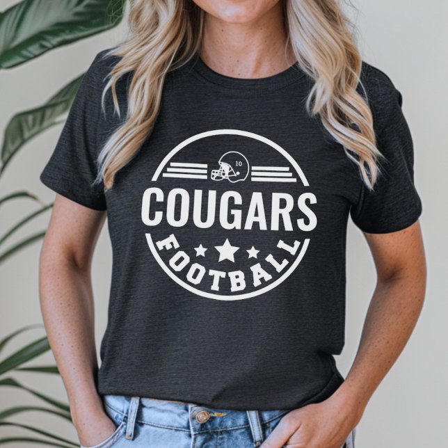 Custom Football Team with Player Name Number Black Tri-Blend Shirt (Creator Uploaded)