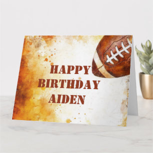 Custom Football Theme Birthday Party  Card