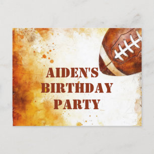 Custom Football Theme Birthday Party Holiday Postcard