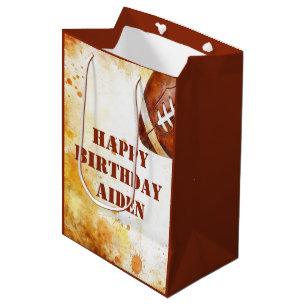 Custom Football Theme Party Medium Gift Bag