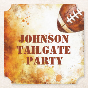 Custom Football Theme Party Paper Coaster