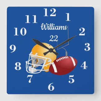 Custom Football Time Square Wall Clock
