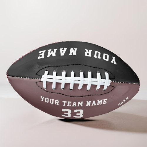 Custom Football with Name Number and Team Name