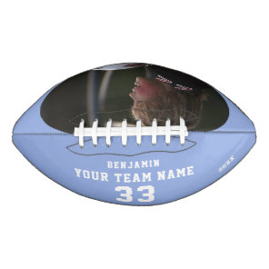 Custom Football with Name, Number, Team and Photo