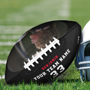 Custom Football with Name, Number, Team and Photo