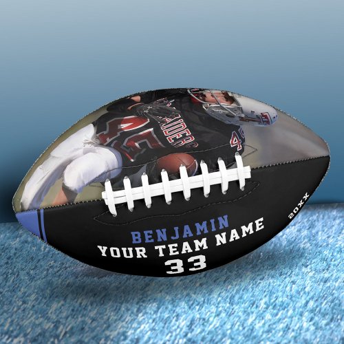 Custom Football with Name Number Team and Photo