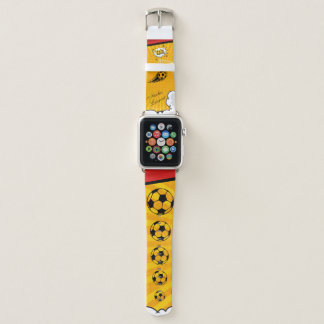 Custom Football yellow Appel Watch Band