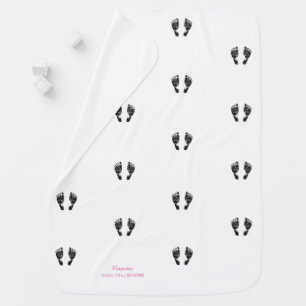 Custom Footprint    Upload Your Baby Footprint To  Blanket