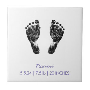 Custom Footprint    Upload Your Baby Footprint To  Ceramic Tile
