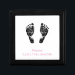 Custom Footprint  | Upload Your Baby Footprint To  Gift Box<br><div class="desc">Personalized baby footprint gifts for wonderful memories. Add your digital baby newborn footprint to this product with a baby name and day of birth. Precious baby footprint gifts for family and friends. Turn Your Newborn Baby digital little foot feet print To minimalist modern gifts</div>