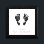 Custom Footprint  | Upload Your Baby Footprint To  Gift Box<br><div class="desc">Personalized baby footprint gifts for wonderful memories. Add your digital baby newborn footprint to this product with a baby name and day of birth. Precious baby footprint gifts for family and friends. Turn Your Newborn Baby digital little foot feet print To minimalist modern gifts</div>