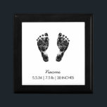 Custom Footprint  | Upload Your Baby Footprint To  Gift Box<br><div class="desc">Personalized baby footprint gifts for wonderful memories. Add your digital baby newborn footprint to this product with a baby name and day of birth. Precious baby footprint gifts for family and friends. Turn Your Newborn Baby digital little foot feet print To minimalist modern gifts</div>