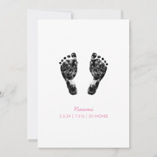 Custom Footprint    Upload Your Baby Footprint To  Holiday Card