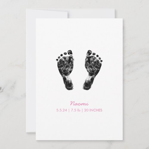 Custom Footprint   Upload Your Baby Footprint To  Holiday Card