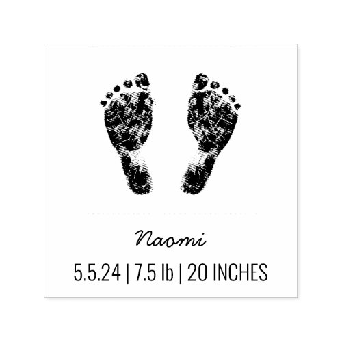 Custom Footprint   Upload Your Baby Footprint To  Self_inking Stamp