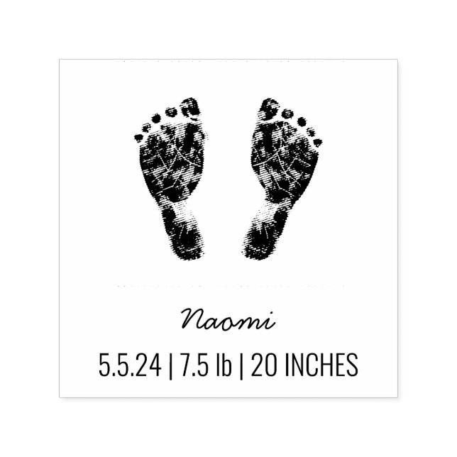 Custom Footprint  | Upload Your Baby Footprint To  Self-inking Stamp (Design)