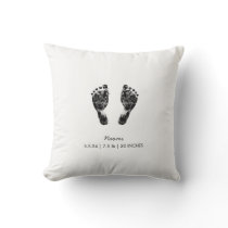 Custom Footprint  | Upload Your Baby Footprint To Throw Pillow