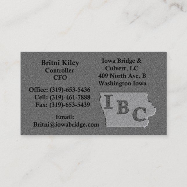 custom for Britni carved stone look Loyalty Card (Front)