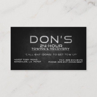 Custom for Don's Towing Business Card
