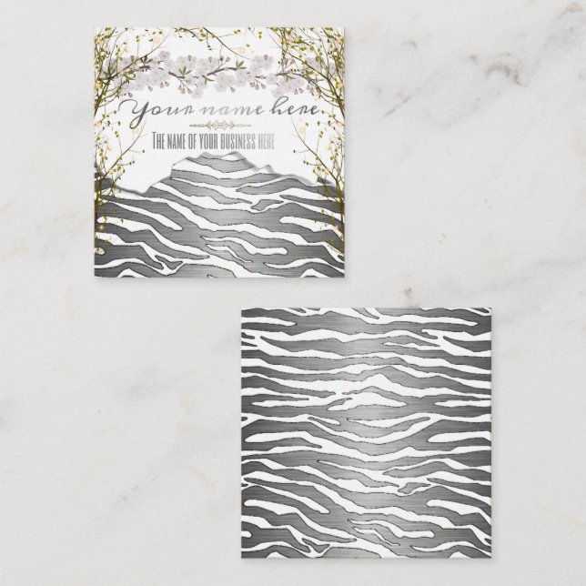 custom for florist square business card (Front/Back)