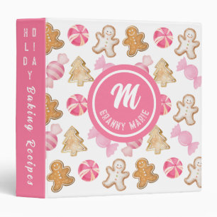 Custom for Grandma Gingerbread & Sugarplum Baking 3 Ring Binder