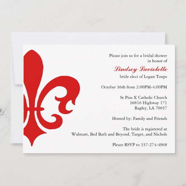 Custom for Katie Invitation (Front)