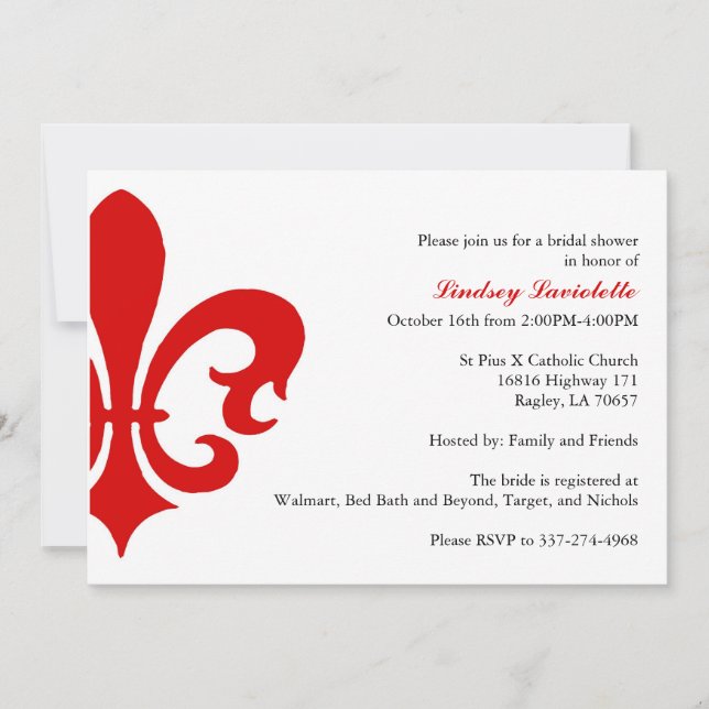 Custom for Katie Invitation (Front)