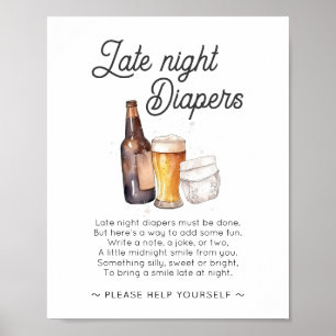 Custom for Leah_ Late Night Diapers Sign 2