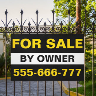 Custom For Sale By Owner Real Estate Realty Black Banner