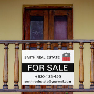Custom For Sale Real Estate Logo Phone Mail  Sign