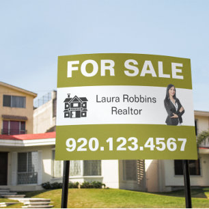 Custom For Sale Realtor Photo Business Template Sign