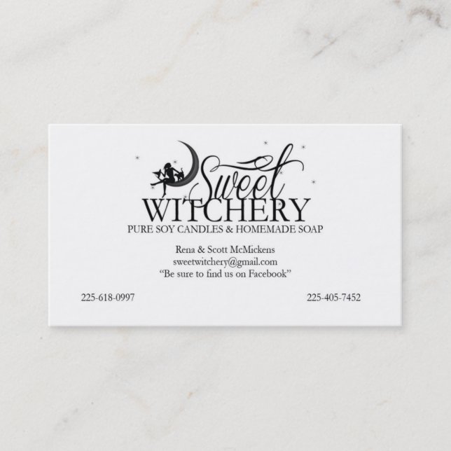 Custom for Sweet Witchery Business Card (Front)