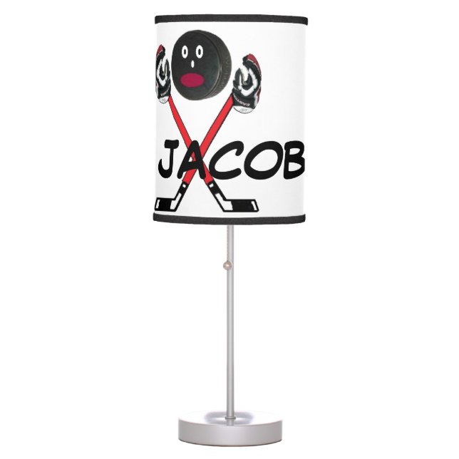 Custom For The Love of Hockey Table Lamp (Front)