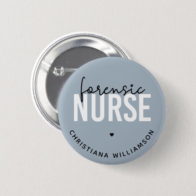Custom Forensic Nurse | Forensic Nursing Gifts Button (Front & Back)