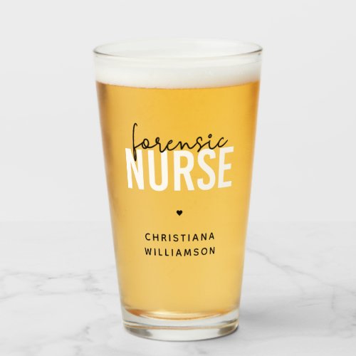 Custom Forensic Nurse  Forensic Nursing Gifts Glass