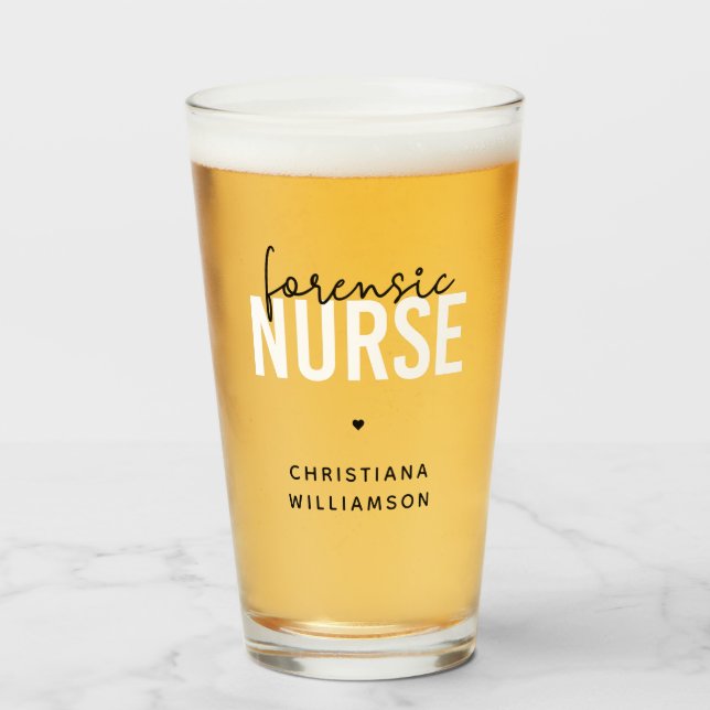 Custom Forensic Nurse | Forensic Nursing Gifts Glass (Front Filled)