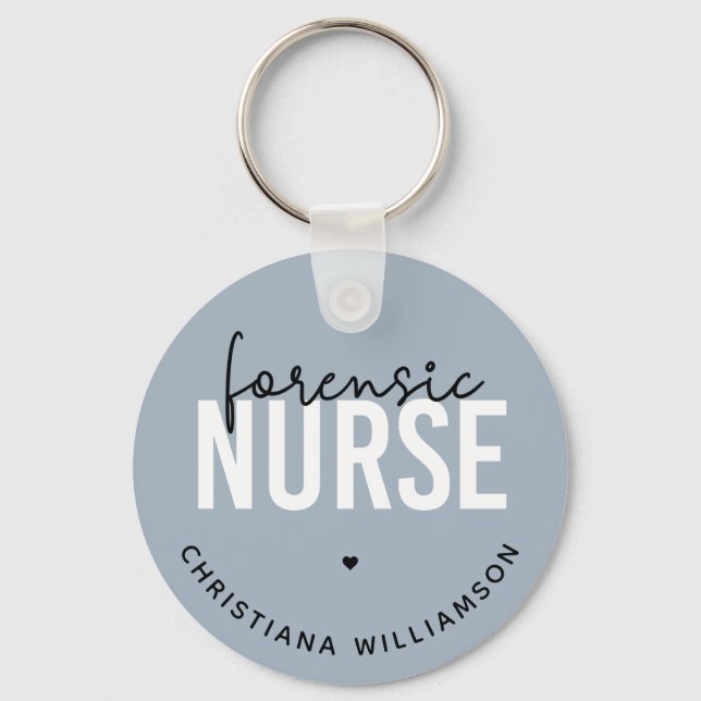 Custom Forensic Nurse | Forensic Nursing Gifts Keychain (Front)