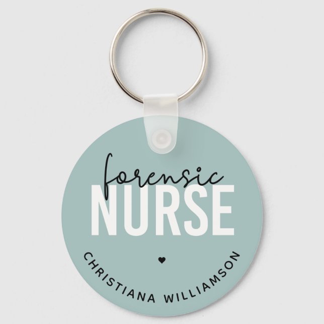 Custom Forensic Nurse | Forensic Nursing Gifts Keychain (Front)