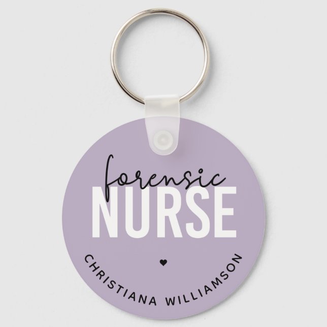 Custom Forensic Nurse | Forensic Nursing Gifts Keychain (Front)