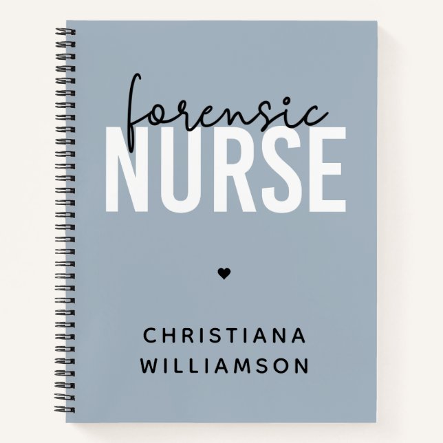 Custom Forensic Nurse | Forensic Nursing Gifts Notebook (Front)