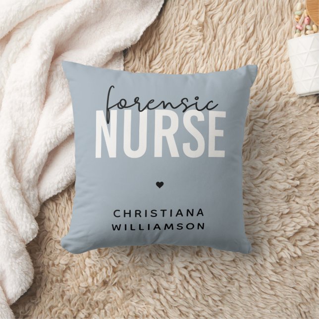 Custom Forensic Nurse | Forensic Nursing Gifts Throw Pillow (Blanket)