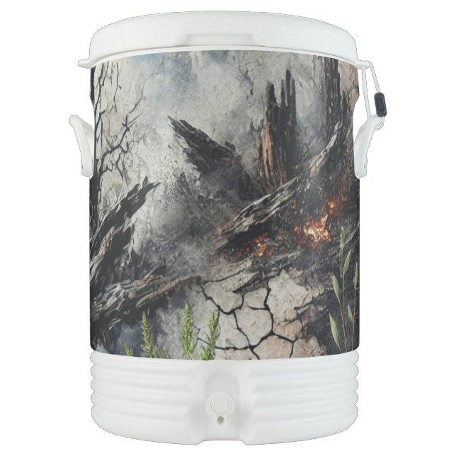 Custom Forest Fire Survival Cooler (Front)